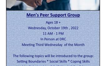 Men's Peer Support Group Flyer